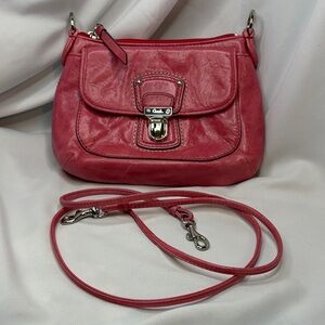 Pink Leather Shoulder Bag